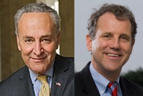 Mug shots of Sens. Schumer and Sherrod